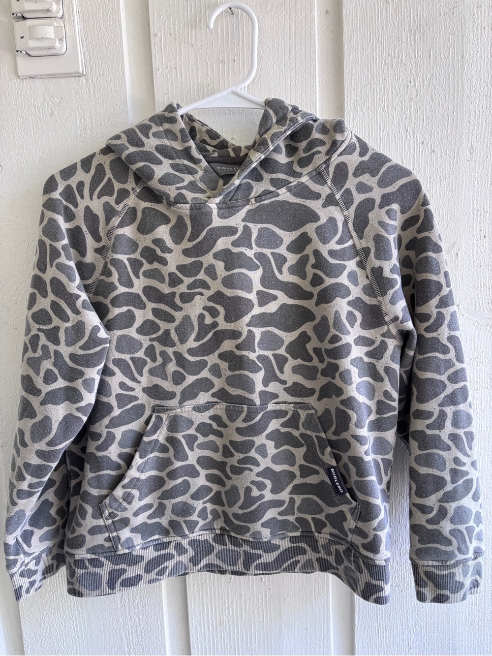 BURLEBO Grey Patterned Crewneck Hoodie